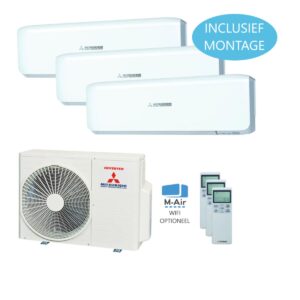 Mitsubishi Multi 3 / SCM-60 + 2x SRK-20-ZSW + 1x SRK-35-ZSW