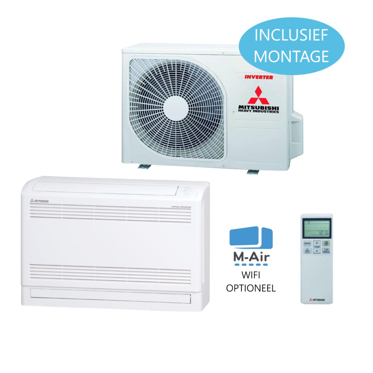 Mitsubishi SRF-35-ZSX-W single-split vloerunit