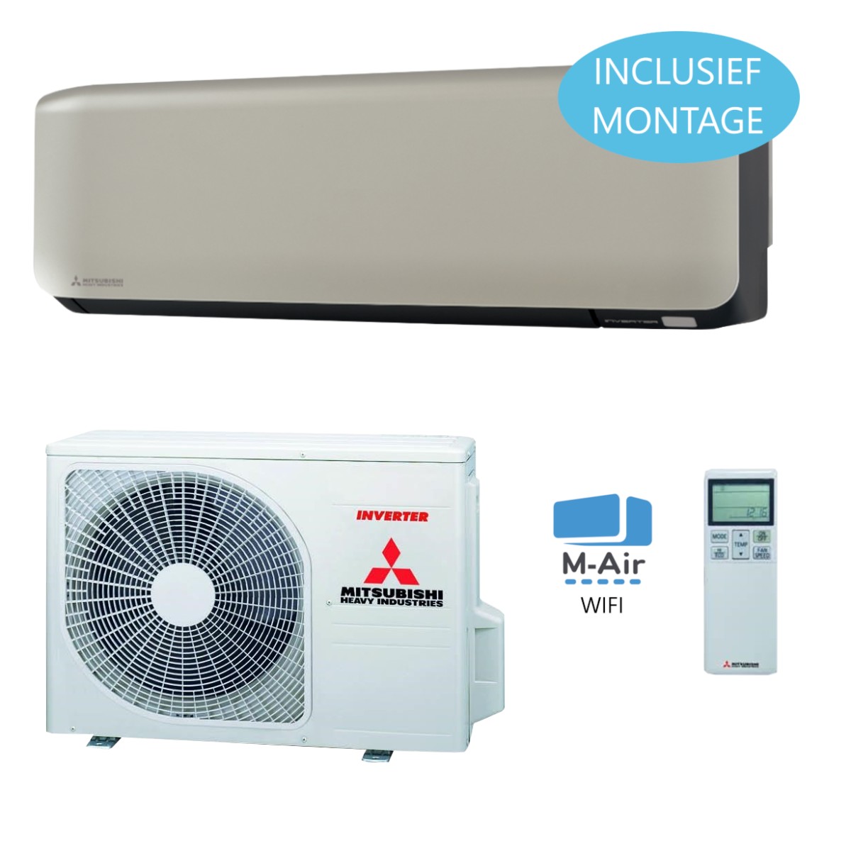 Mitsubishi SRK-25ZS-WF single-split wandunit incl. wifi - Afbeelding 2